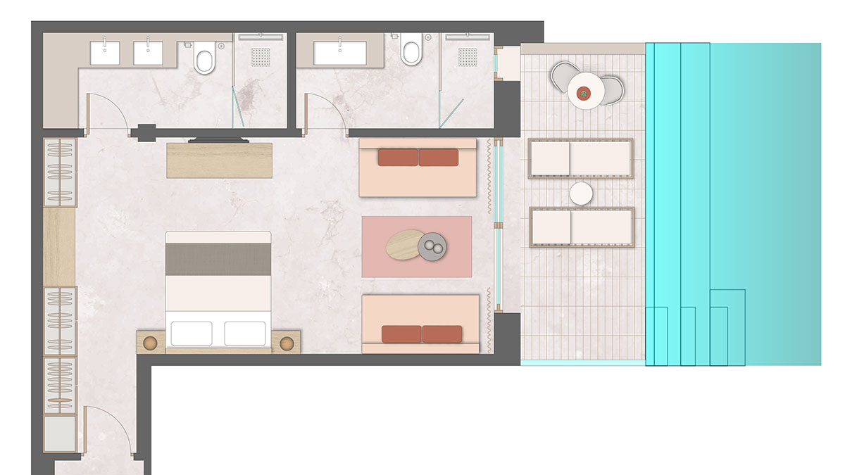 Superior Family Room Swim Up Sea View